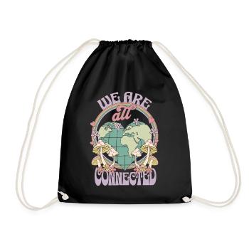 Nous sommes tous connectés Jour de la Terre - Sac de sport léger - noir - Devant