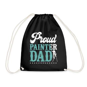 House Painter Decorator Dad Proud - Drawstring Bag - black - Front