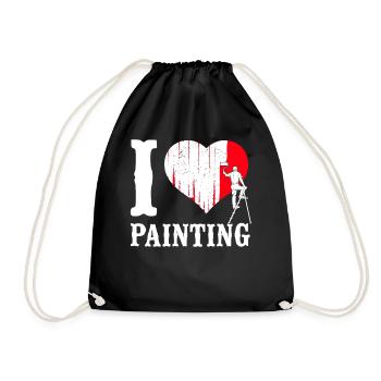House Painter Decorator Heart I - Turnbeutel - Schwarz - Vorne