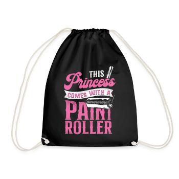 Peintre en bâtiment Décorateur Femme - Sac de sport léger - noir - Devant