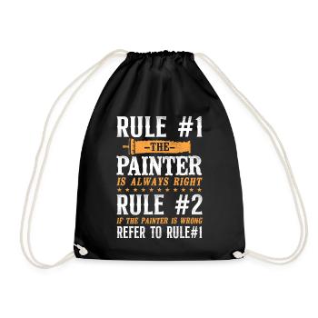 Règle du décorateur peintre en bâtiment #1 - Sac de sport léger - noir - Devant