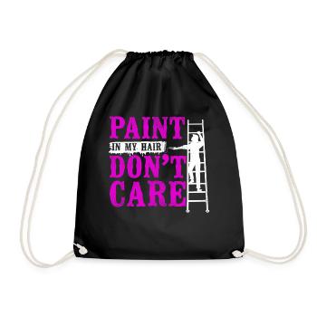 Peintre en bâtiment Décorateur Femme - Sac de sport léger - noir - Devant