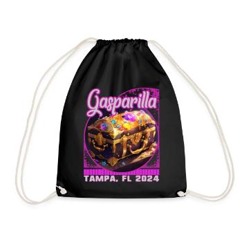 Mens Gasparilla 2024 Tampa FL Coffre au trésor - Sac de sport léger - noir - Devant