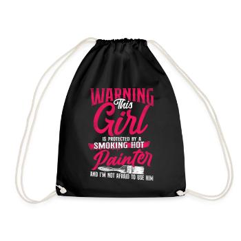 House Painter Decorator Girlfriend - Drawstring Bag - black - Front