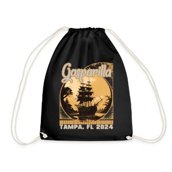 Womens Gasparilla 2024 Tampa FL Vintage Ship - Sac de sport léger - noir - Devant