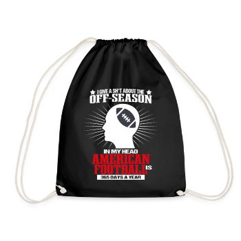 American Football Star USA Sport Off-Season - Turnbeutel - Schwarz - Vorne
