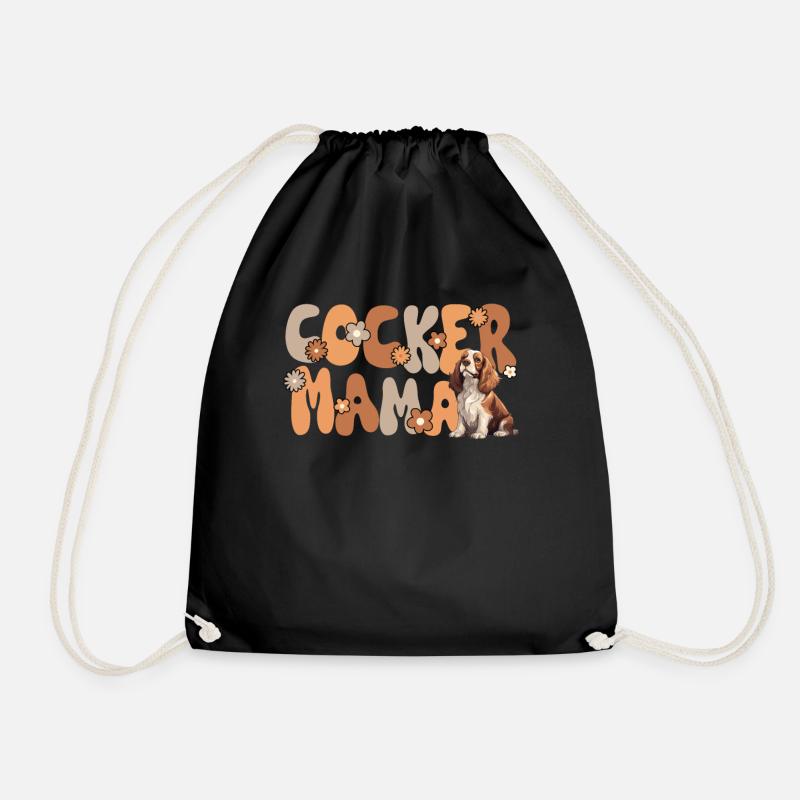 Cocker Spaniel Groovy Cocker Mama - Turnbeutel - Schwarz