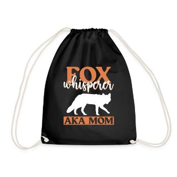 Funny Gifts for Fox Lovers - Drawstring Bag - black - Front