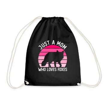 Cadeaux amusants pour les amoureux du renard - Sac de sport léger - noir - Devant