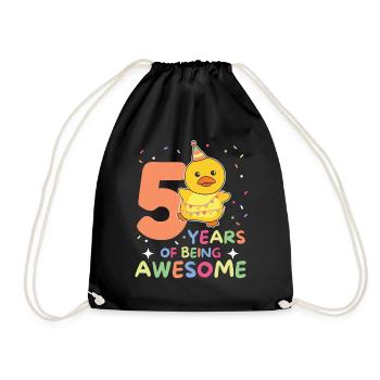 Canard pour les enfants de 5 ans de cinq ans - Sac de sport léger - noir - Devant