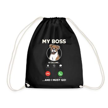 Boxerhundbesitzer Idee Lustig - Turnbeutel - Schwarz - Vorne