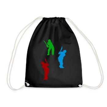 Silhouette De Cricket Silhouettes De Joueur De Cricket C - Sac de sport léger - noir - Devant