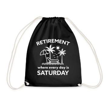 Retraite où chaque jour est un samedi drôle - Sac de sport léger - noir - Devant