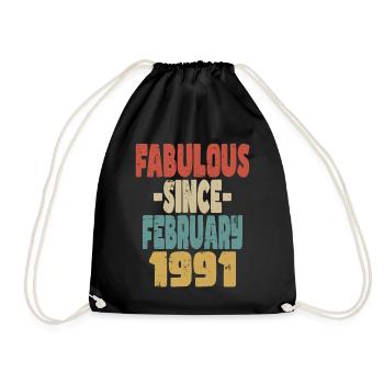 Fabuleux Février 1991 - Sac de sport léger - noir - Devant