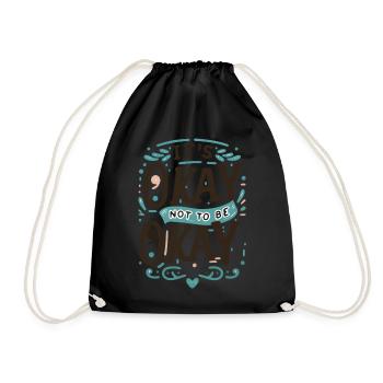 It's Ok Not To Be Ok Mental Health Awareness - Drawstring Bag - black - Front