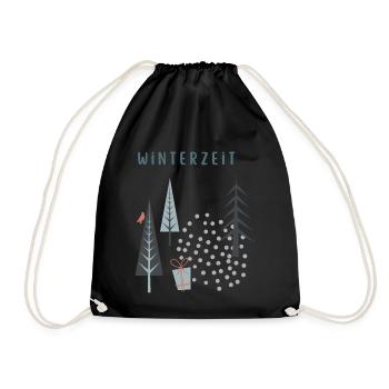 Heure d’hiver - Les neiges d’hiver Flocons de neige - Sac de sport léger - noir - Devant