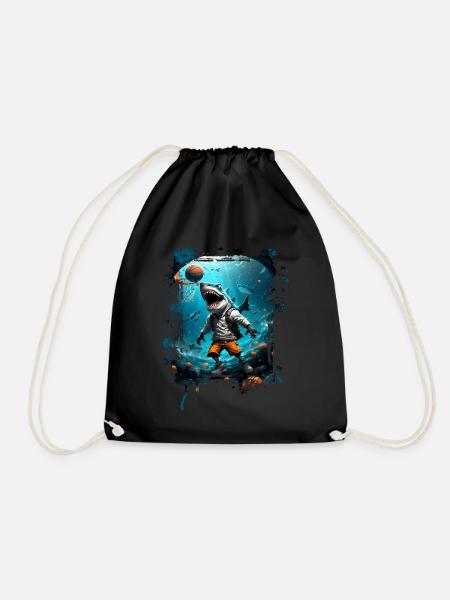 Hai Basketball Basketballer - Turnbeutel - Schwarz