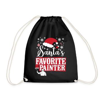 House Painter Decorator Christmas - Drawstring Bag - black - Front