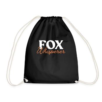 Funny Gifts for Fox Lovers - Drawstring Bag - black - Front