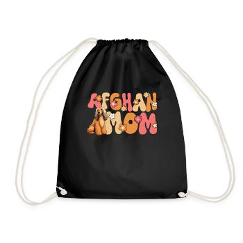 Chien Afghan Groovy Afghan Maman - Sac de sport léger - noir - Devant