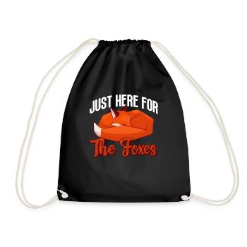 Cadeaux amusants pour les amoureux du renard - Sac de sport léger - noir - Devant