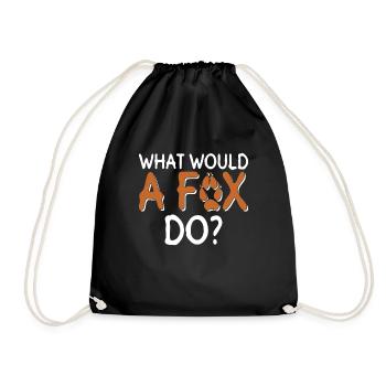 Cadeaux amusants pour les amoureux du renard - Sac de sport léger - noir - Devant