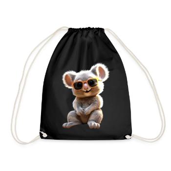 Koala Australia Koalas Koala Bear Cute Koala Bear - Drawstring Bag - black - Front