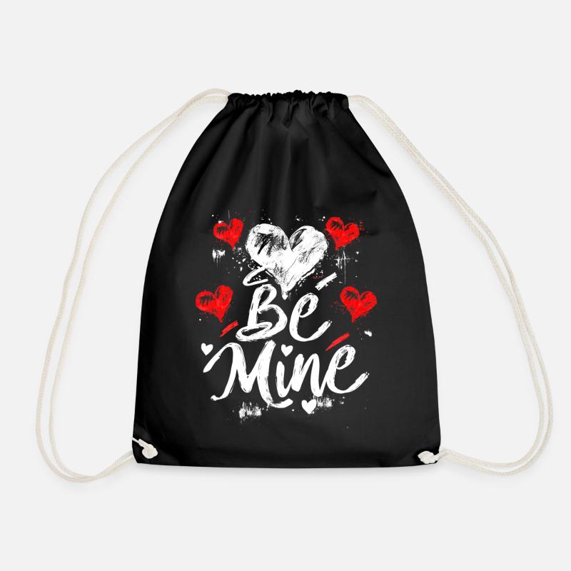 Be Mine, conception d’amour coeur de la Saint-Valentin - Sac de sport léger - noir