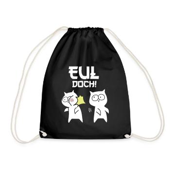 Owl but owls howl but slap in the face - Drawstring Bag - black - Front