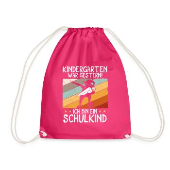 I'm a schoolchild Maximilian - Drawstring Bag - fuchsia - Front