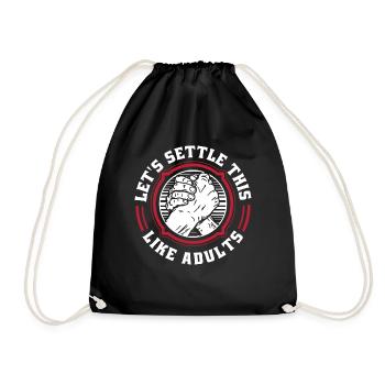 Let's Settle This Like Adults Exercise Trainer - Drawstring Bag - black - Front