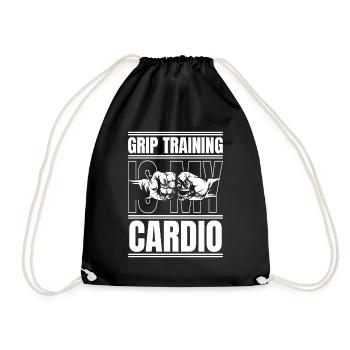 Training Is My Cardio Exercise Techniques - Turnbeutel - Schwarz - Vorne