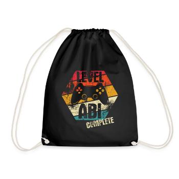 ABI - Level complete - Controller - Gamer - Turnbeutel - Schwarz - Vorne