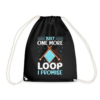 Crochet Lover Funny Loop & Hook Design - Turnbeutel - Schwarz - Vorne
