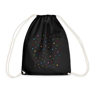 Confetti - Drawstring Bag - black - Front