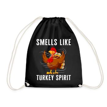 Thanksgiving-Shirt, riecht nach Truthahn-Spirituosen-T-Shirt - Turnbeutel - Schwarz - Vorne