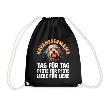 Dog Dog Mom Havanese Mom Mom Mother Havanese - Drawstring Bag - black - Front
