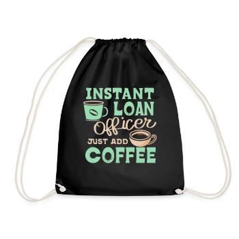 Mortgage Loan Officer Coffee Lover Underwriting Br - Turnbeutel - Schwarz - Vorne
