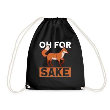 Funny Gifts for Fox Lovers - Drawstring Bag - black - Front