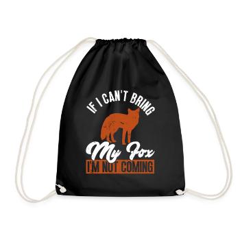 Funny Gifts for Fox Lovers - Drawstring Bag - black - Front