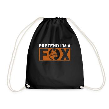 Funny Gifts for Fox Lovers - Drawstring Bag - black - Front
