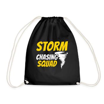 Storm Chaser Dad - Storm Chasing Tornadoes - Drawstring Bag - black - Front