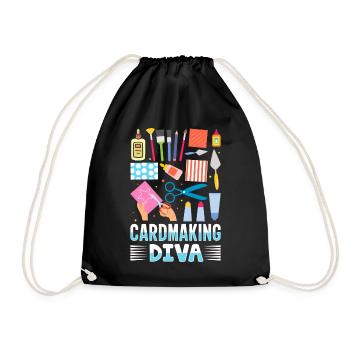 Papier d’artisanat carter fait à la main Crafter carte - Sac de sport léger - noir - Devant
