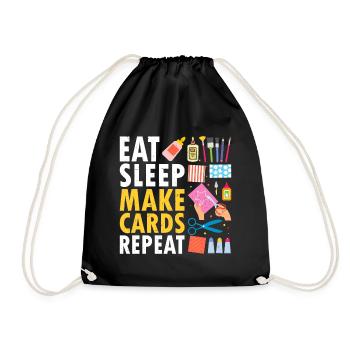 Papier d’artisanat carter fait à la main Crafter carte - Sac de sport léger - noir - Devant