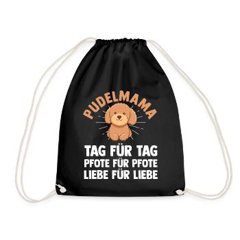Chien Maman Caniche Maman Maman Mère Caniche - Sac de sport léger - noir - Devant