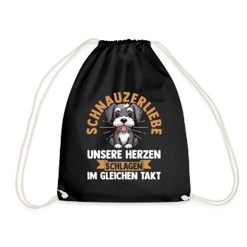 Riesenschnauzer Hund Schnauzer - Turnbeutel - Schwarz - Vorne