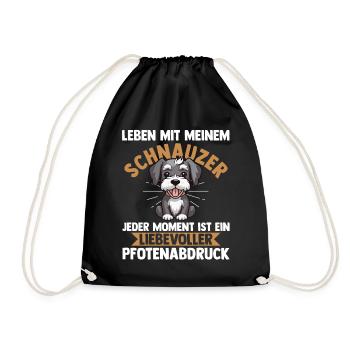 Riesenschnauzer Hund Schnauzer - Turnbeutel - Schwarz - Vorne