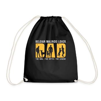 Belgian Malinois Lover Dad The Idol The Police Dog - Drawstring Bag - black - Front