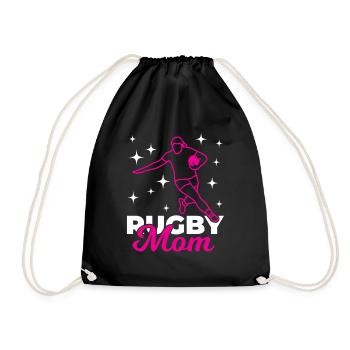 Rugby Mom - Drawstring Bag - black - Front