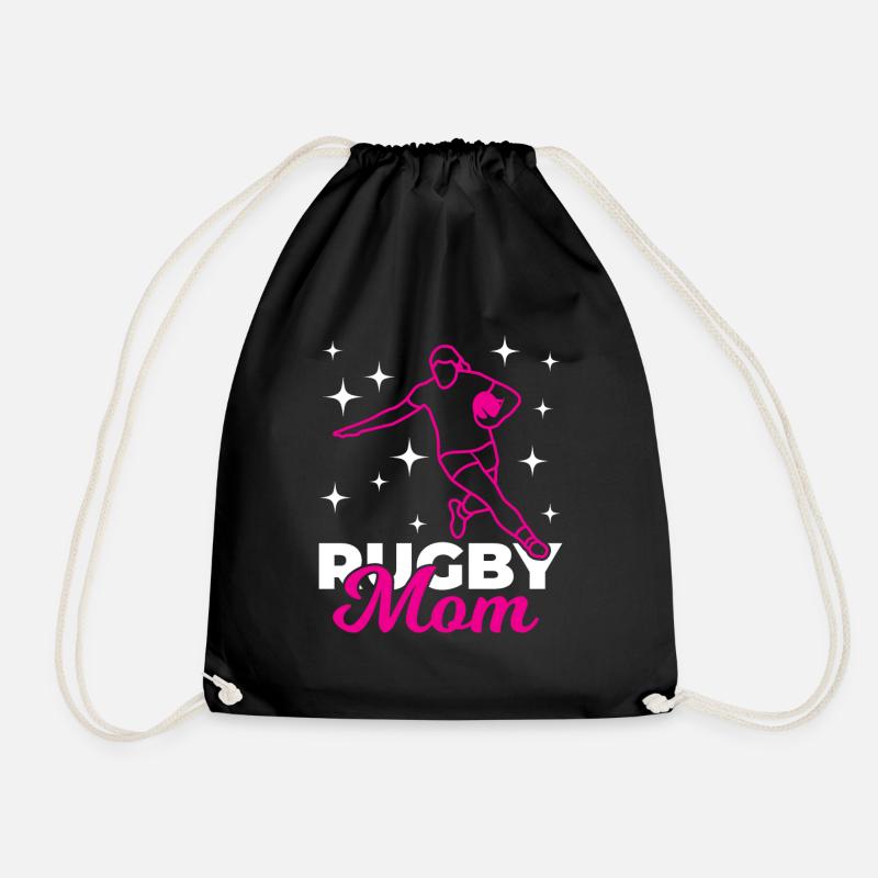 Rugby Mutter - Turnbeutel - Schwarz